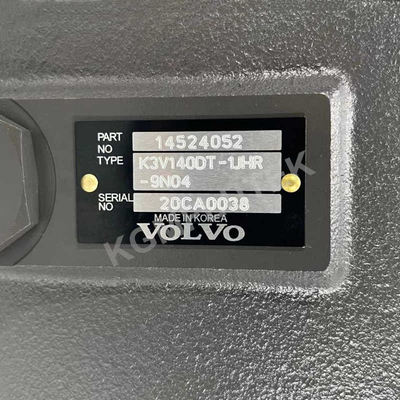 Bomba de pistón axial de 14524052 Volvo K3V140DT-1JHR-9N04 para EC290B